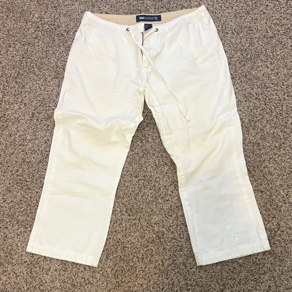 Blue Asphalt Cream Sweatpants
